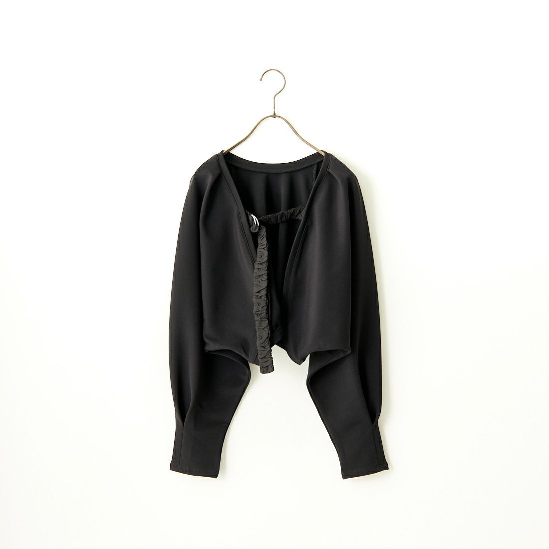 By/m [バイエム] ギャザーベルト付きカットボレロ [23142064] 09 BLACK