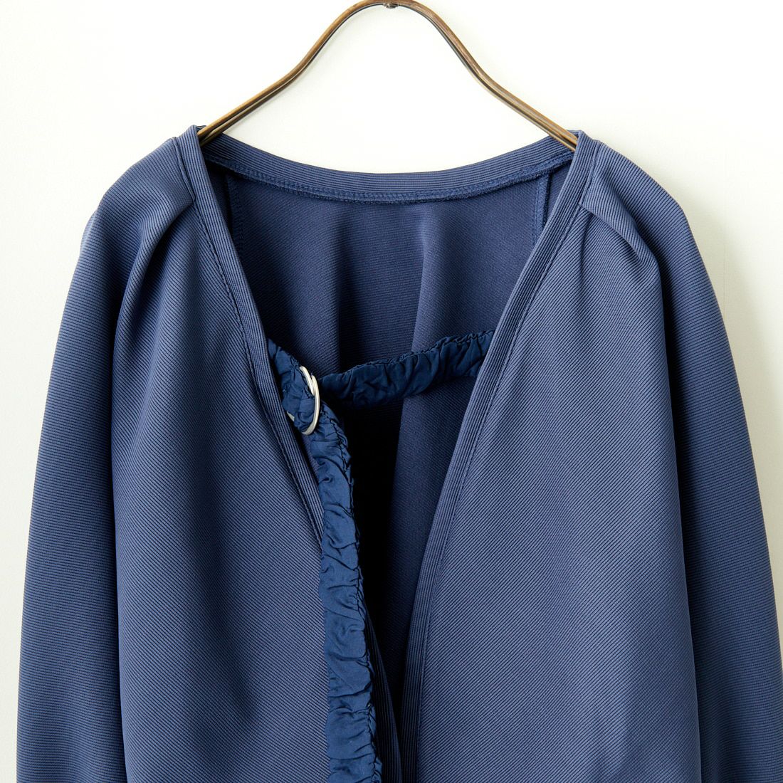 By/m [バイエム] ギャザーベルト付きカットボレロ [23142064] 12 D.BLUE