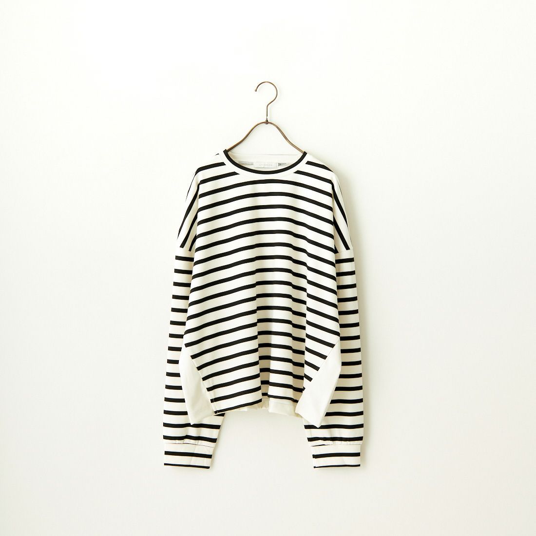 CHIGNON [シニヨン] フェイクレザー切替ボーダープルオーバー [8236-561YE] WHITE