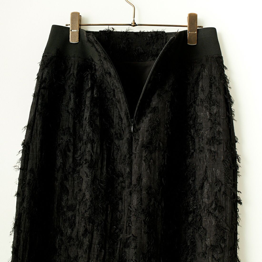 CHIGNON [シニヨン] カットジャガードスカート [2236-497KK] BLACK