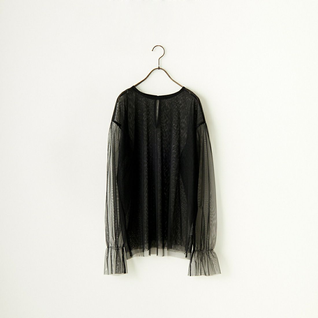 By/m [バイエム] シアーメッシュブラウス [24112009] 09 BLACK