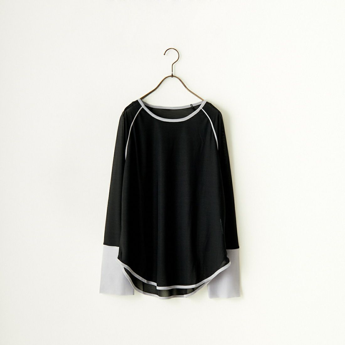 By/m [バイエム] シアーラグランスリーブカットソー [24112013] 09 BLK/GRY