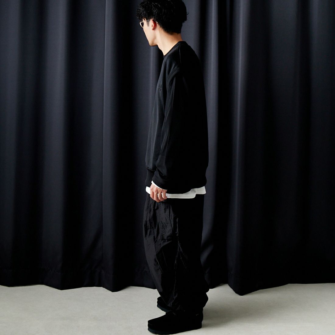 Needles [ニードルズ] スリーブレスTシャツ [OT248] B BLACK&&モデル身長：168cm 着用サイズ：L&&