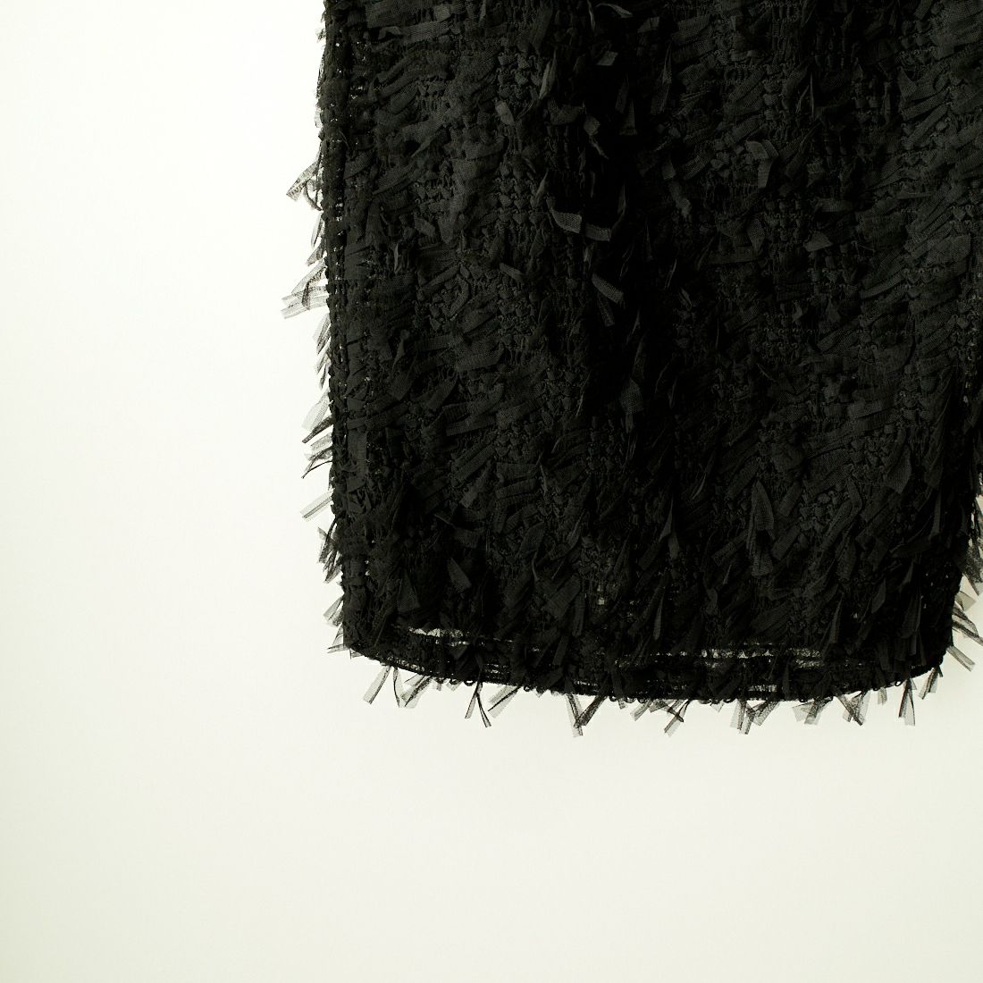 USINE [ユジーヌ] テープヤーン ロングタイトスカート [2410301] BLACK