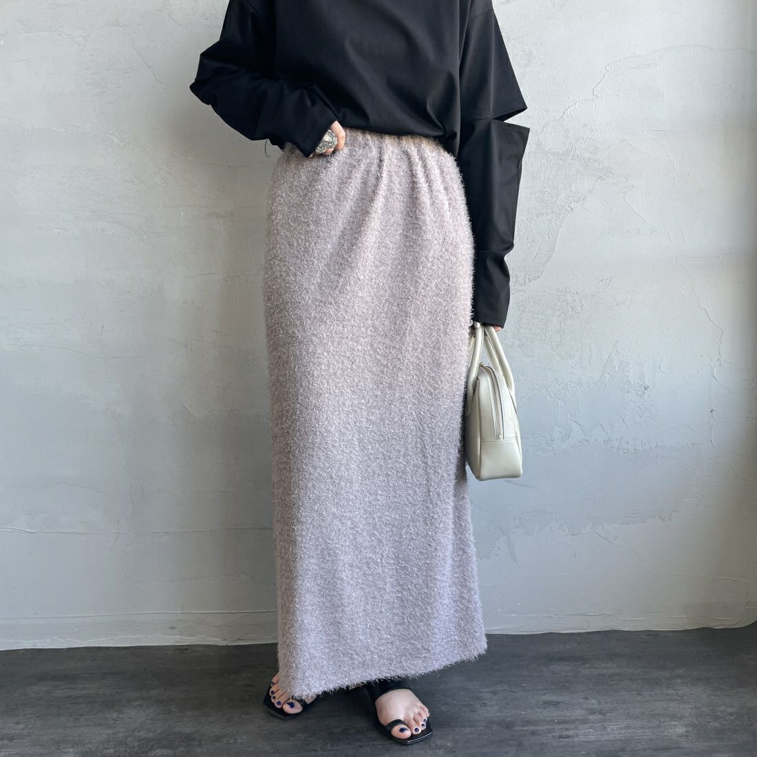 07 GRAY&&モデル身長：156cm 着用サイズ：F&&