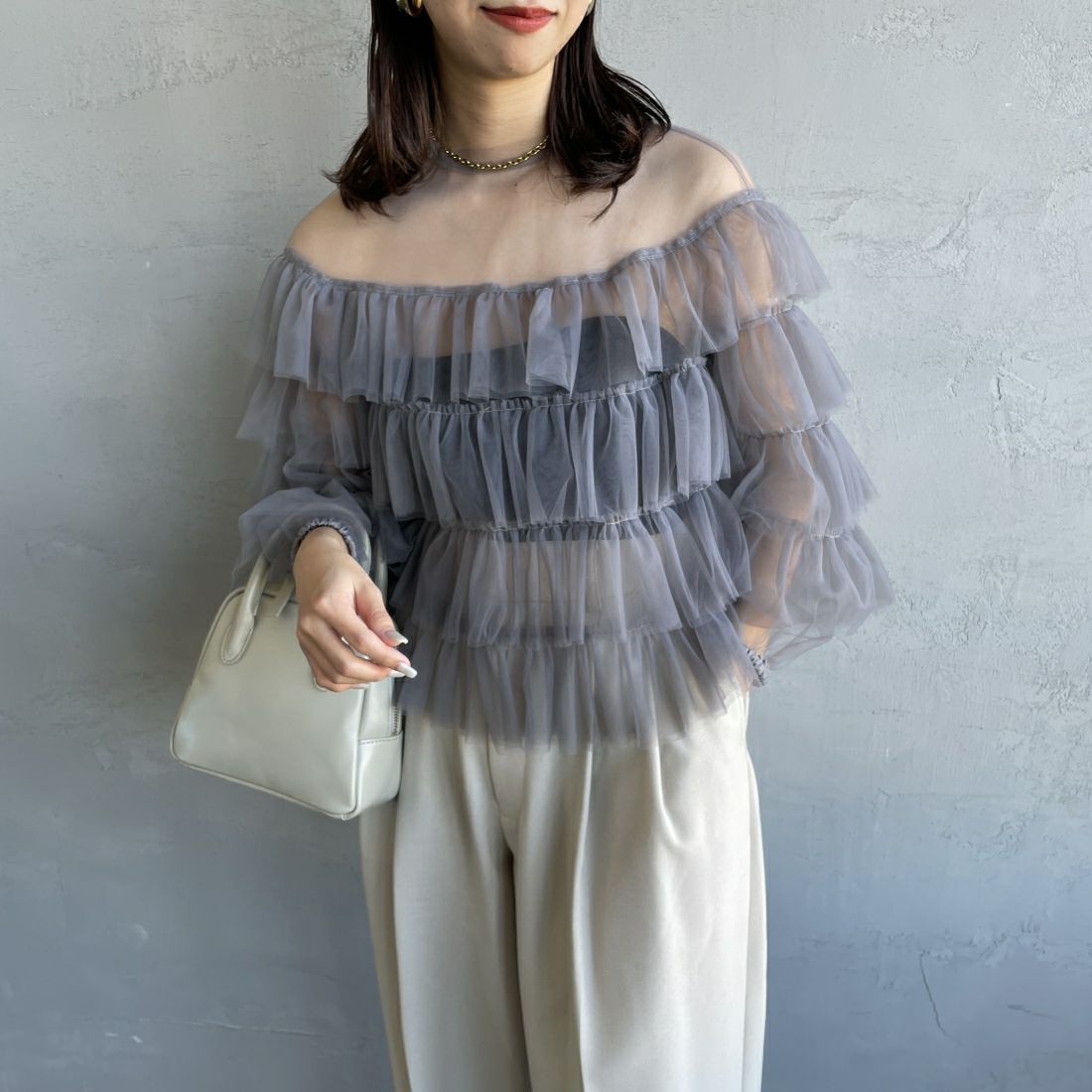 GRAY&&モデル身長：163cm 着用サイズ：F&&