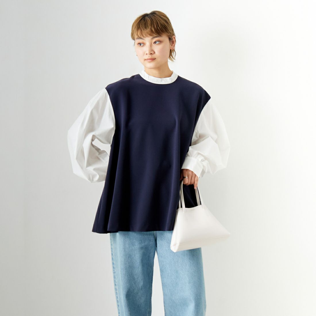 NAVY&&モデル身長：160cm 着用サイズ：F&&