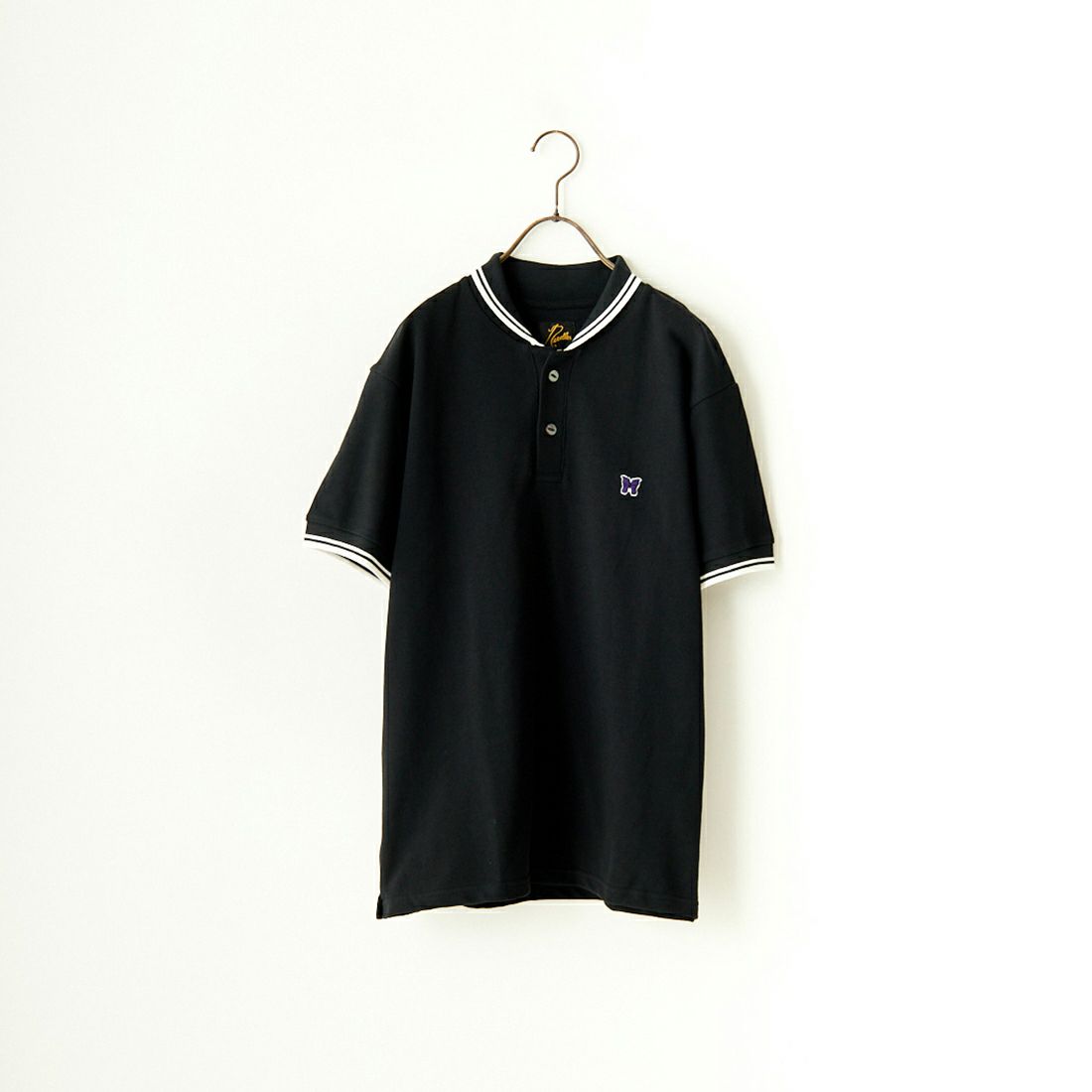Needles [ニードルズ] ショールカラー ポロシャツ [OT257] C BLACK