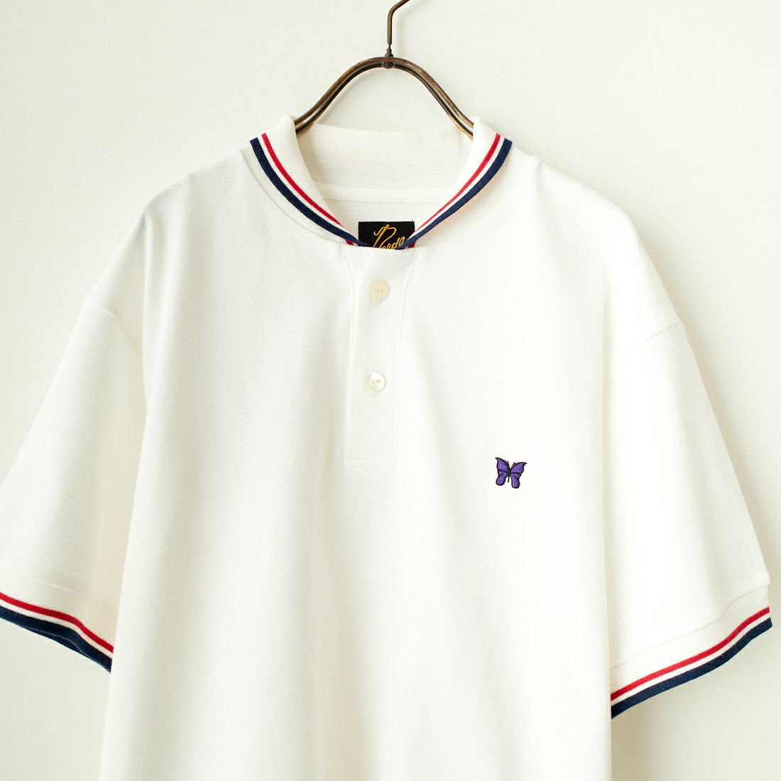 Needles [ニードルズ] ショールカラー ポロシャツ [OT257] A WHITE