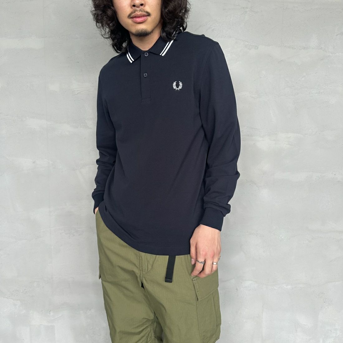 【予約商品】FRED PERRY [フレッドペリー] ツインティップライン ロングスリーブポロシャツ [M3636]