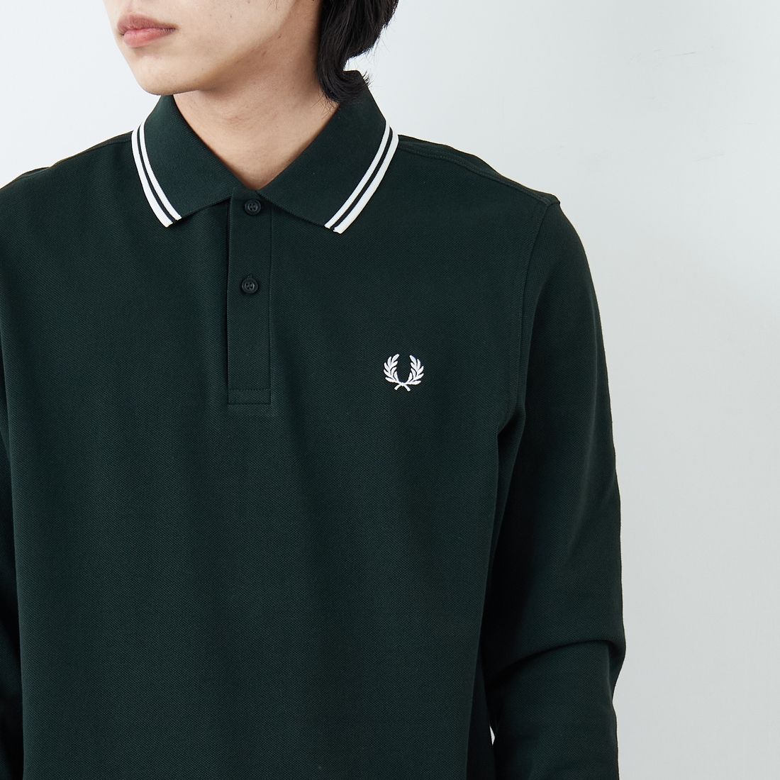 FRED PERRY [フレッドペリー] ツインティップライン ロングスリーブポロシャツ [M3636] W50 PORRID