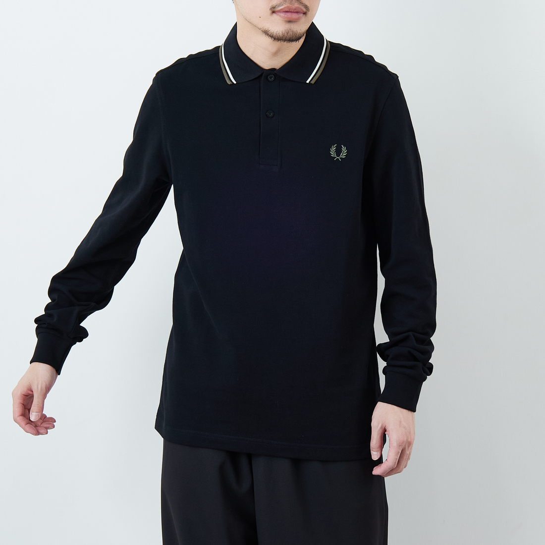 FRED PERRY [フレッドペリー] ツインティップライン ロングスリーブポロシャツ [M3636] W50 PORRID