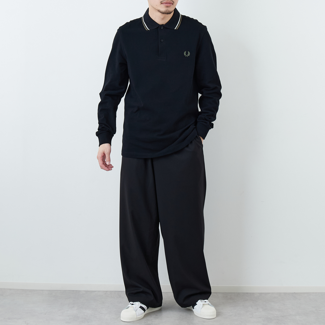 FRED PERRY [フレッドペリー] ツインティップライン ロングスリーブポロシャツ [M3636] W50 PORRID