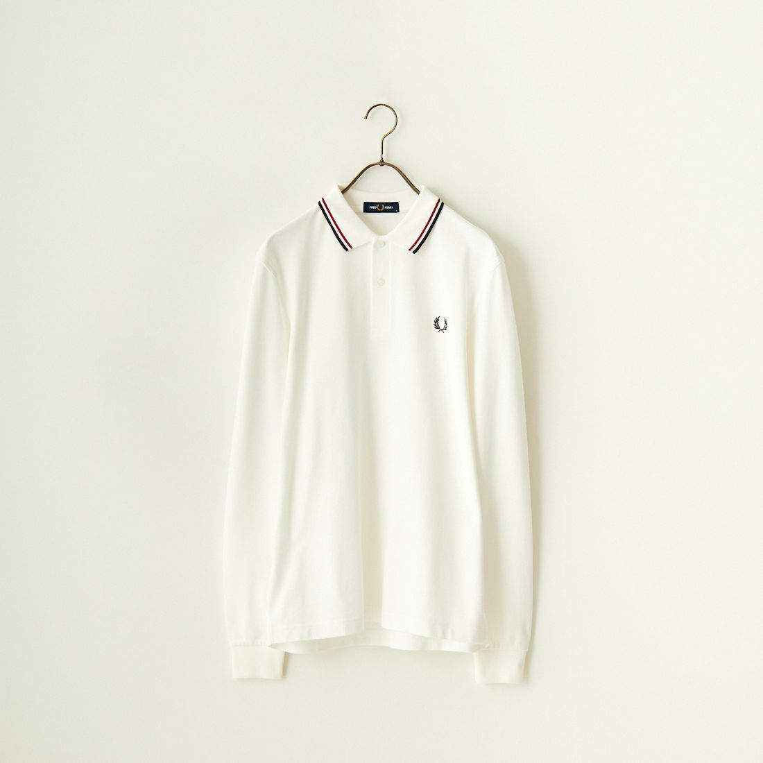 FRED PERRY [フレッドペリー] ツインティップライン ロングスリーブポロシャツ [M3636] T60 SNOW W