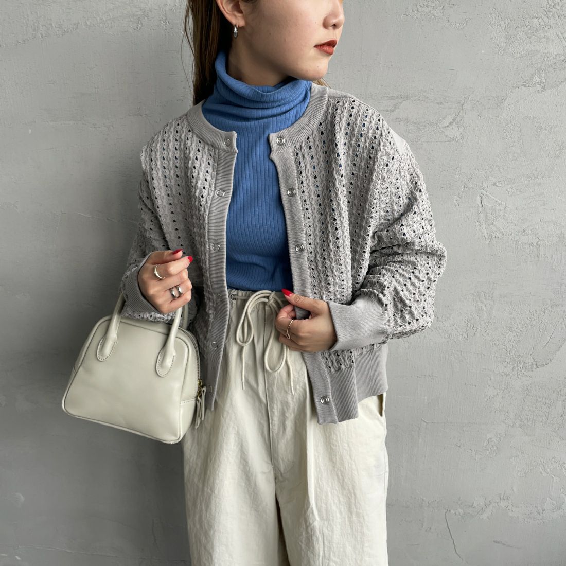05 L.GRAY&&モデル身長：156cm 着用サイズ：F&&