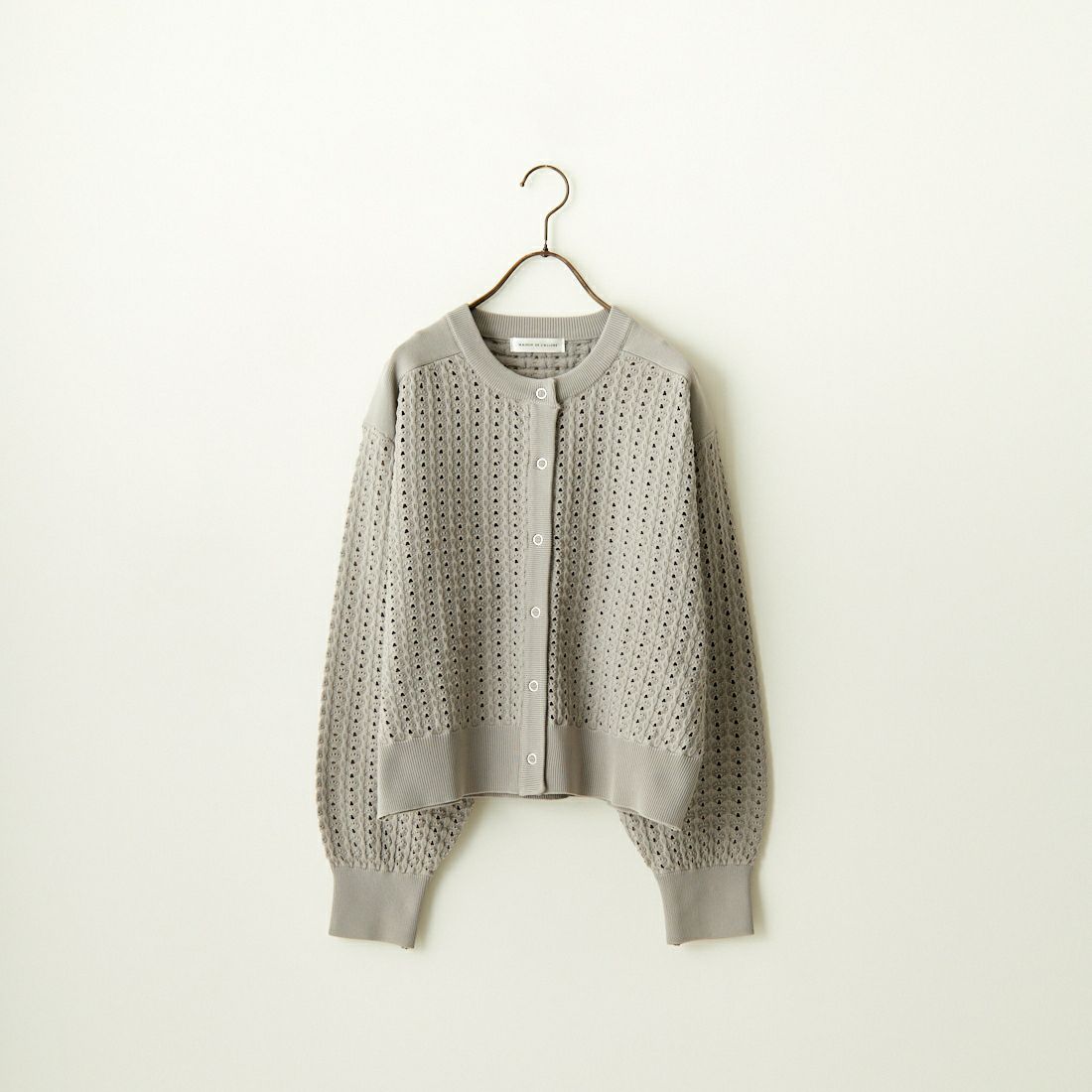 Maison de L'allure [メゾン ドゥ ラリュール] 透かし柄 スポンディッシュカーディガン [23131007] 05 L.GRAY