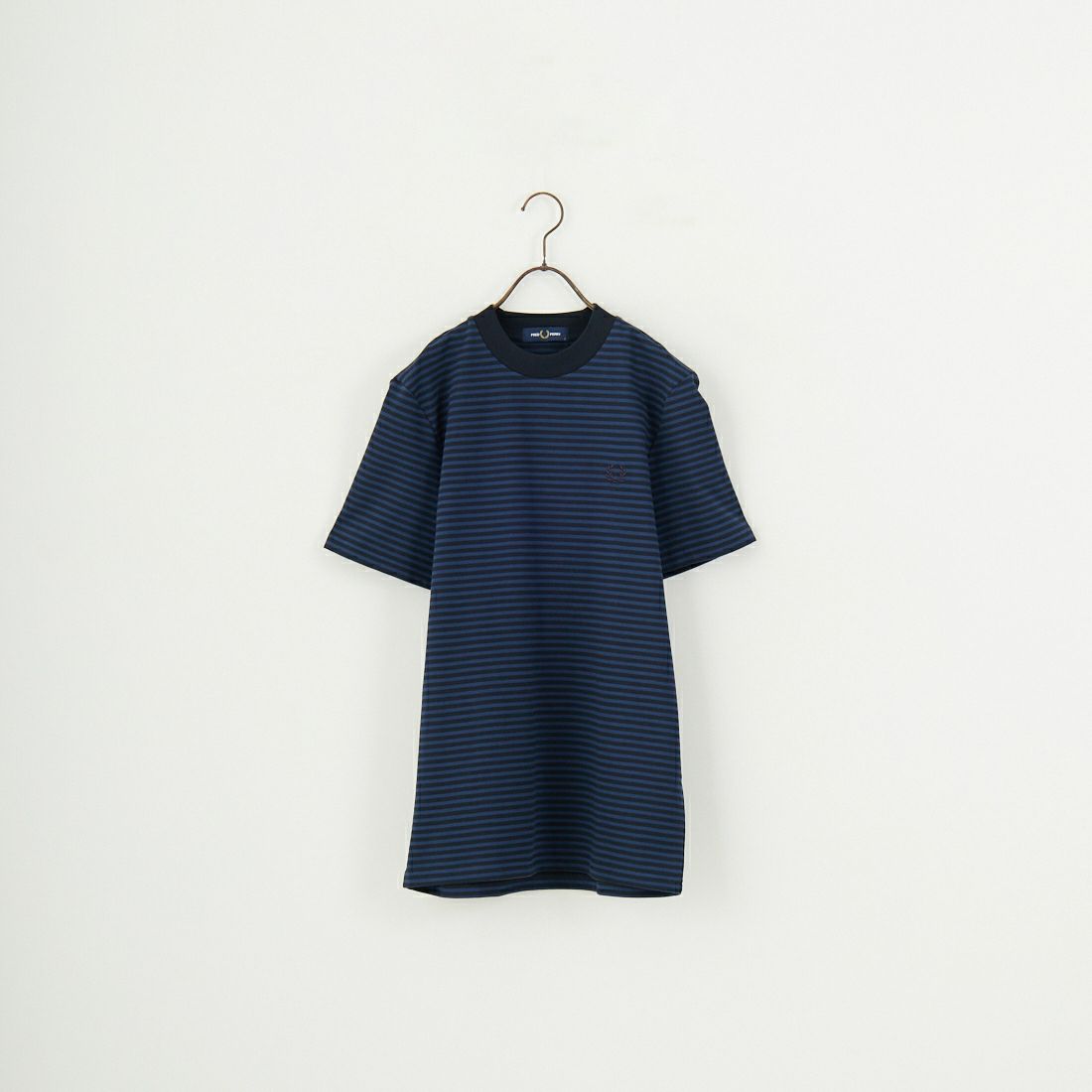 FRED PERRY [フレッドペリー] ファインストライプ ヘビーウエイトTシャツ [M6581] Y92 NAVY/T