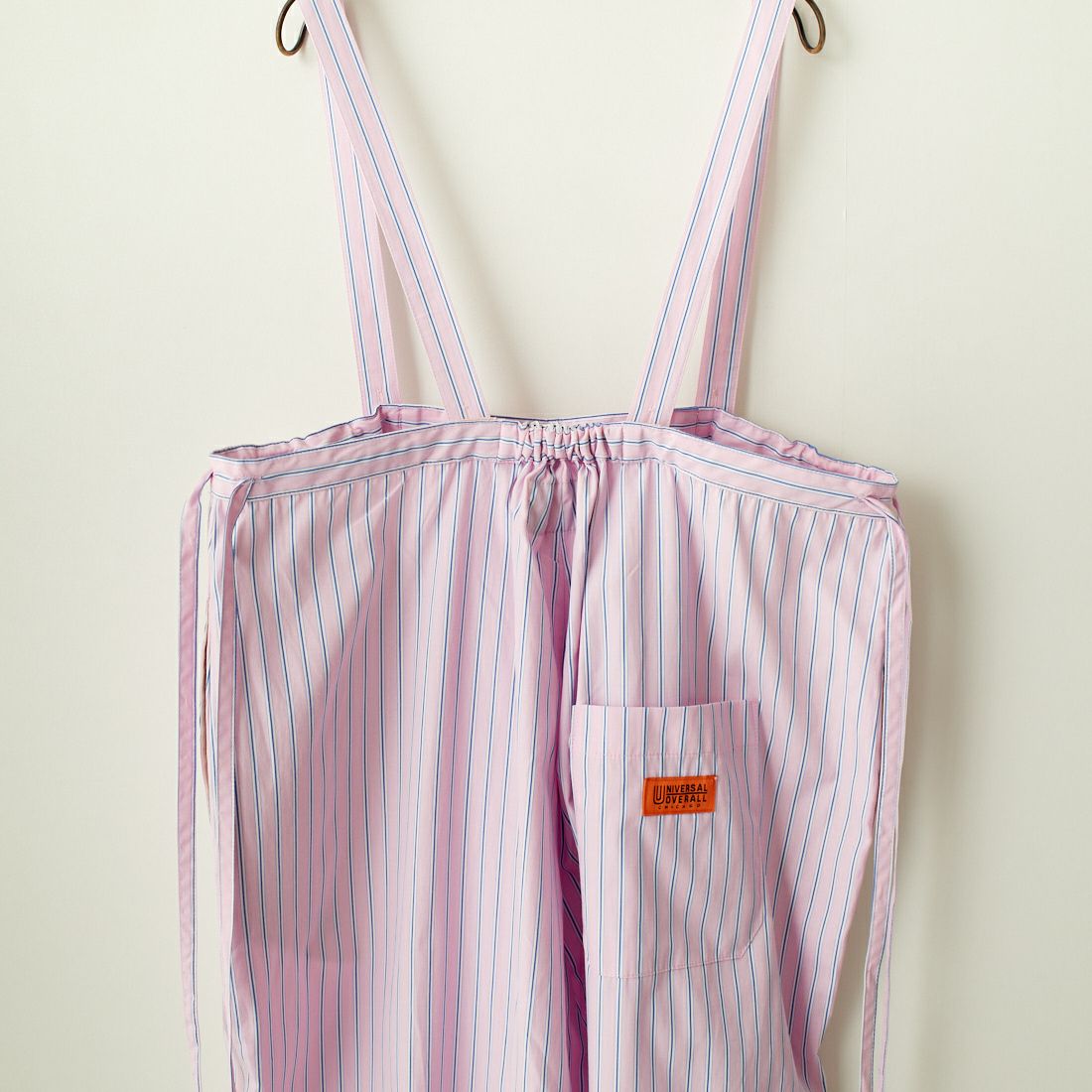 UNIVERSAL OVERALL [ユニバーサルオーバーオール] 別注 ストライプ柄サスペンダーパンツ [U2412800IN-JF] PINK