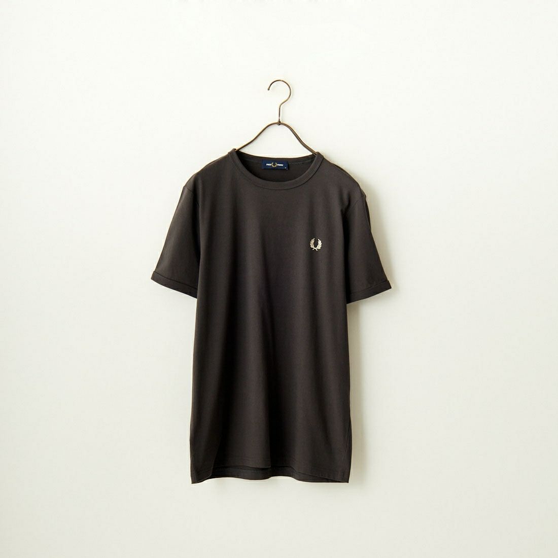 FRED PERRY [フレッドペリー] ワンポイントロゴ刺繍 ショートスリーブ リンガーTシャツ [M3519] Y93 ANCHOR