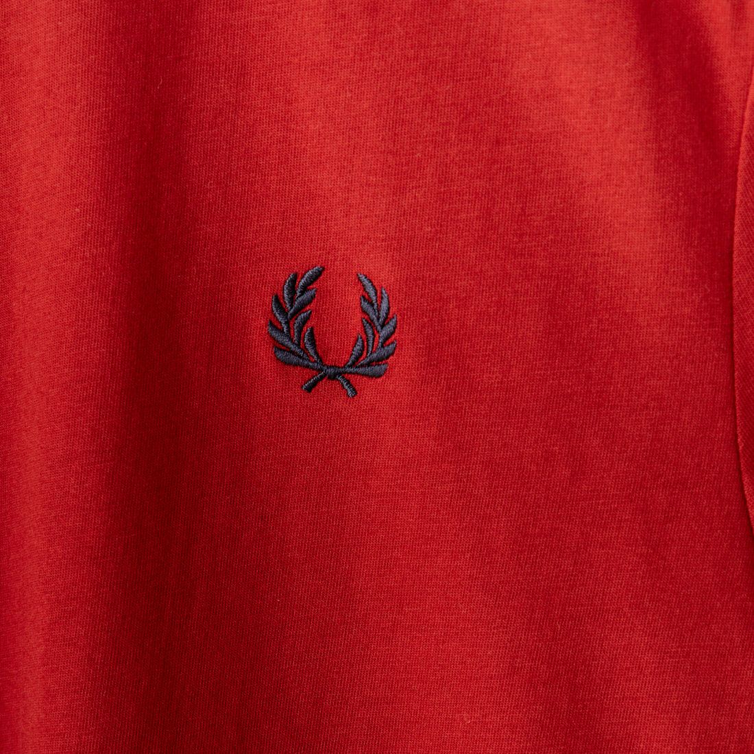 FRED PERRY [フレッドペリー] ワンポイントロゴ刺繍 ショートスリーブ リンガーTシャツ [M3519]  M02 BURNT