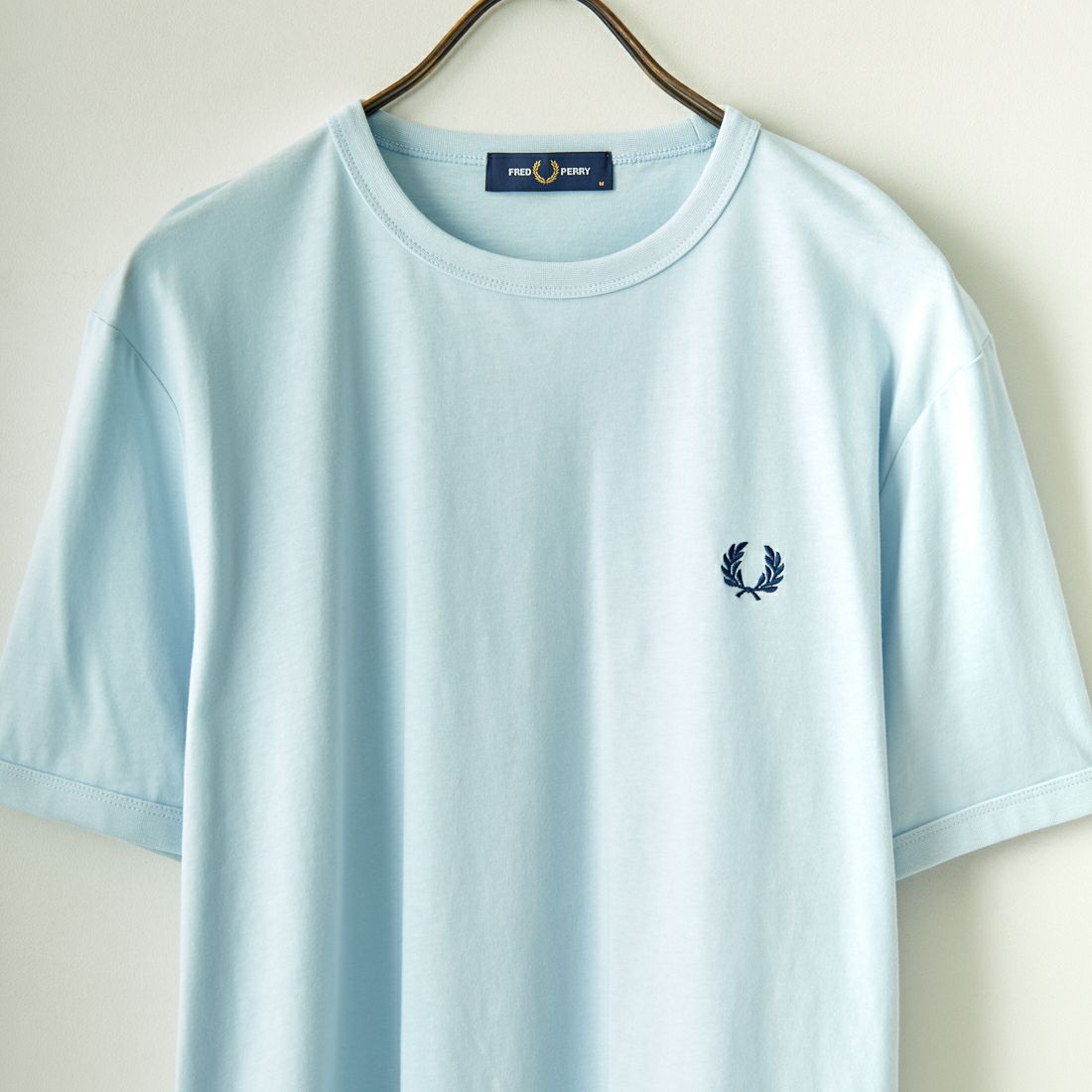 FRED PERRY [フレッドペリー] ワンポイントロゴ刺繍 ショートスリーブ リンガーTシャツ [M3519] V08 LGICE