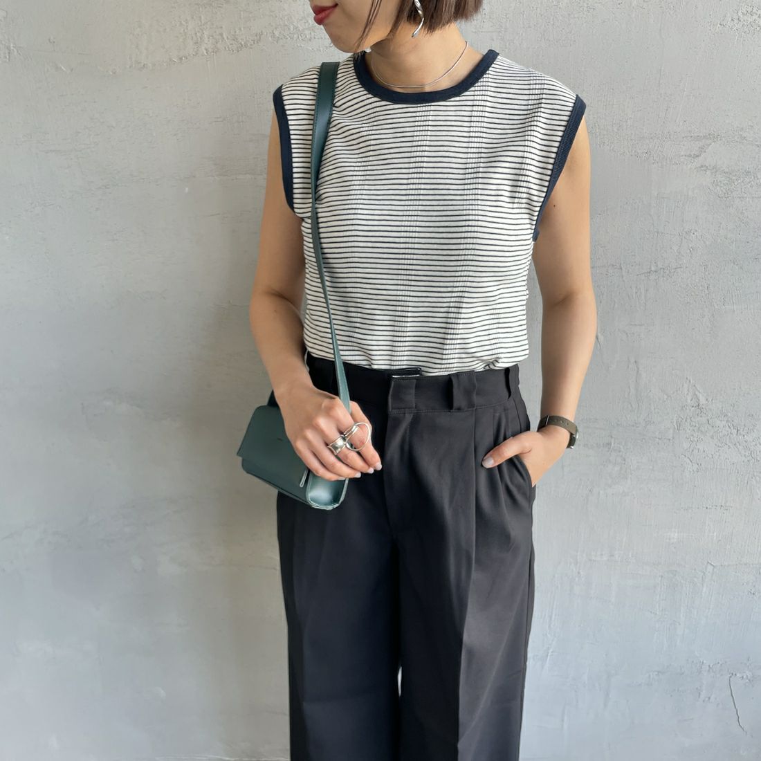 NAVY&&モデル身長：159cm 着用サイズ：F&&