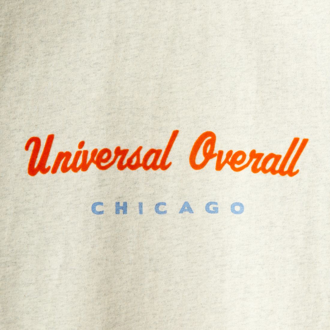 UNIVERSAL OVERALL [ユニバーサルオーバーオール] 別注 ロゴプリント リンガーTシャツ [U2413209IN-JF] OATMEAL
