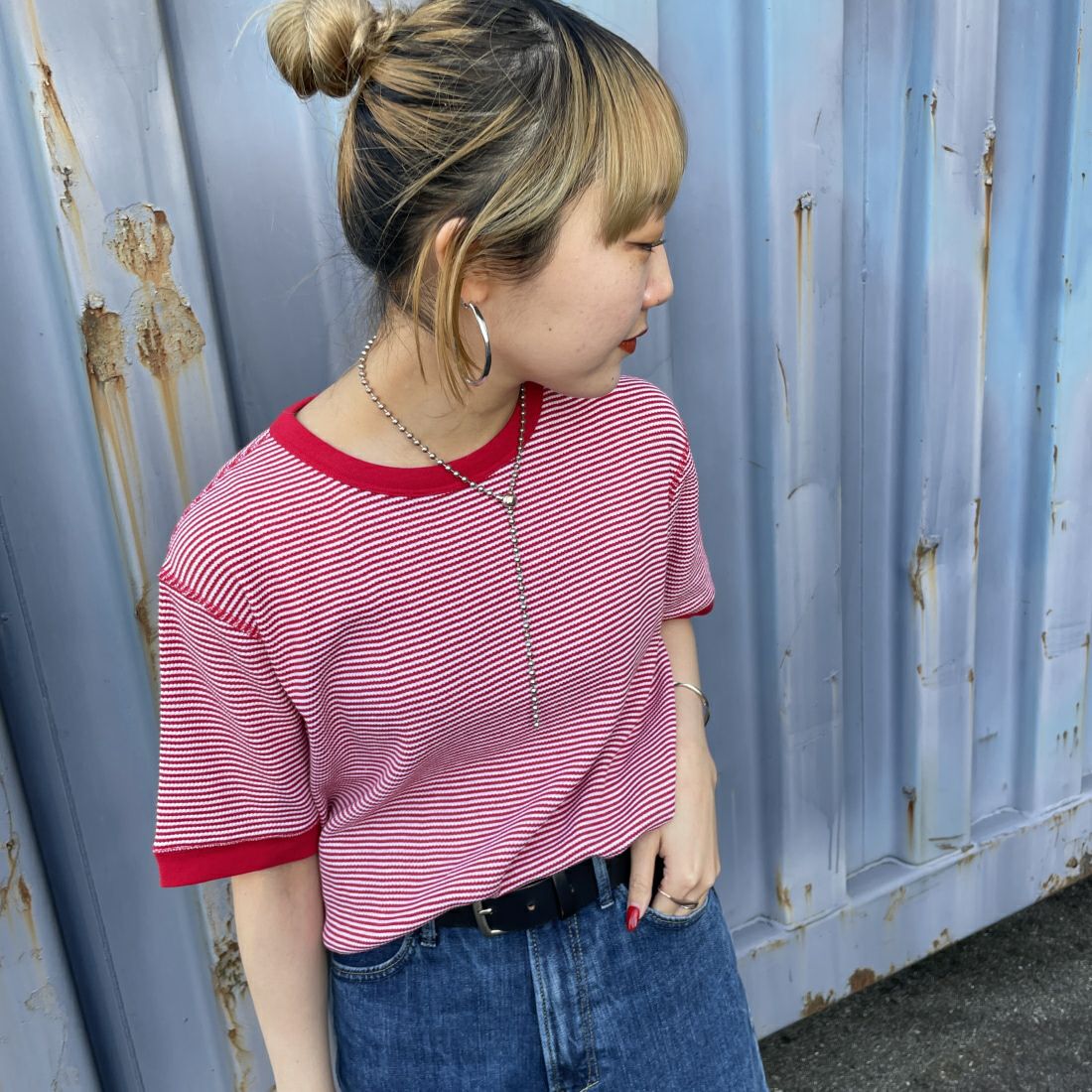 RED/OFF&&モデル身長：156cm　着用サイズ：F&&