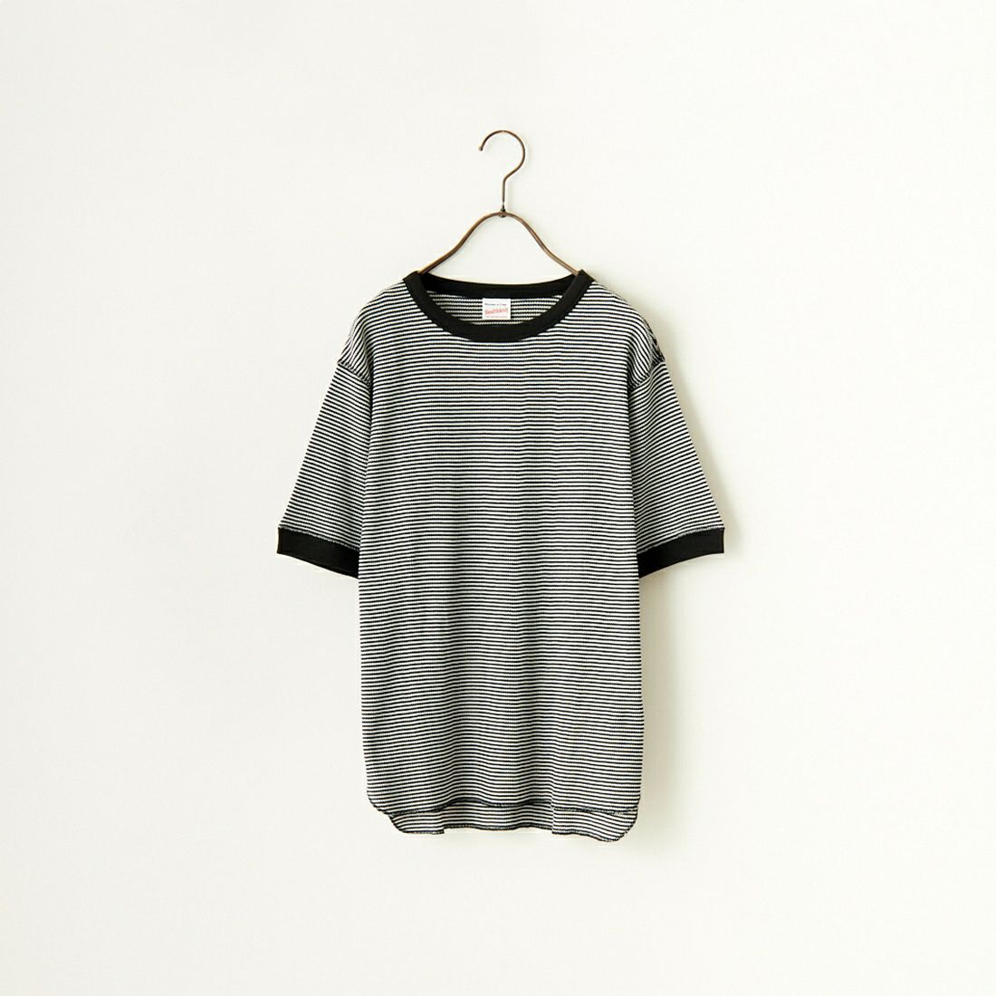 Health knit [ヘルスニット] 別注 ワッフルクルーネックTシャツ [HR24S-L022IN-JF] BLK/OFF