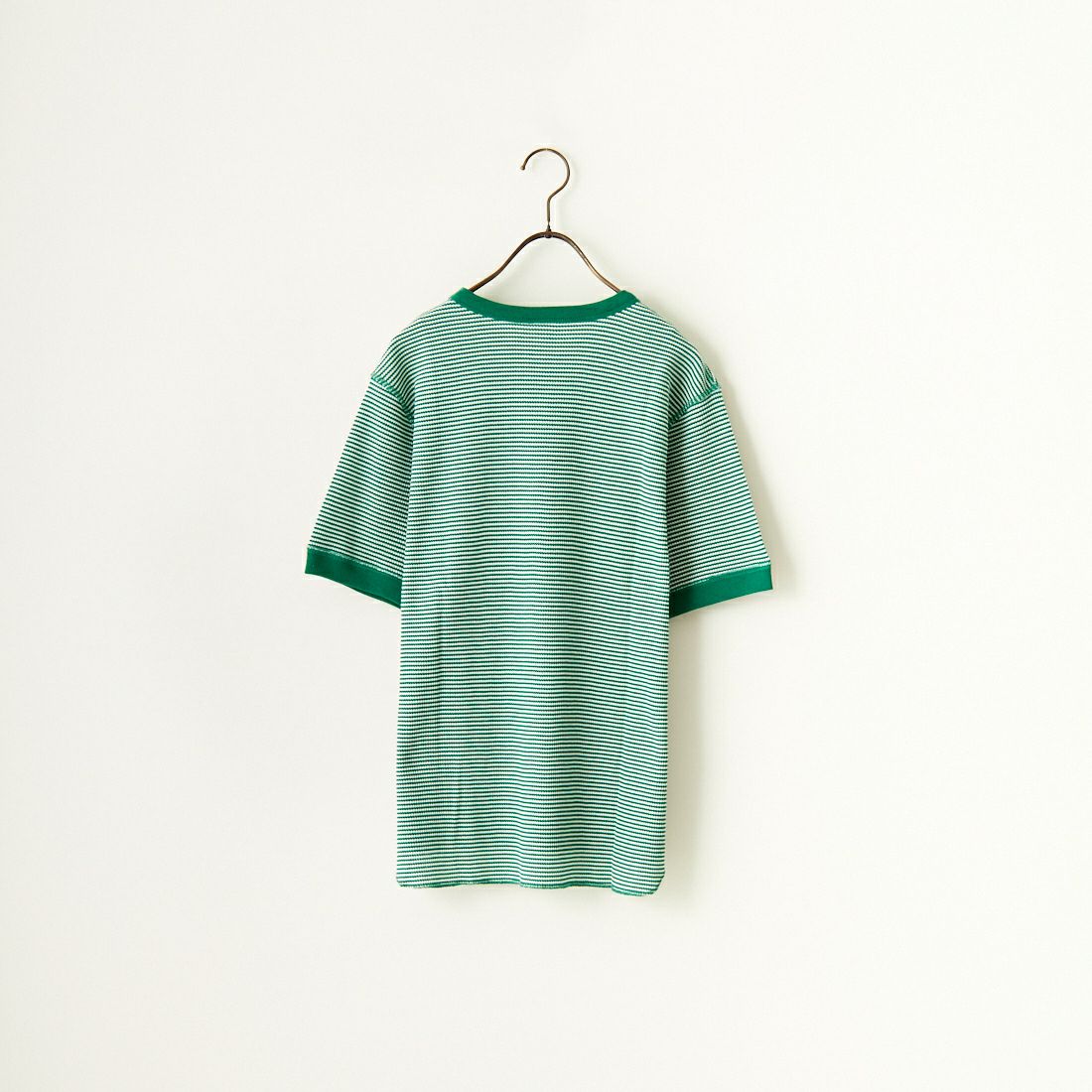 Health knit [ヘルスニット] 別注 ワッフルクルーネックTシャツ [HR24S-L022IN-JF] GRN/OFF