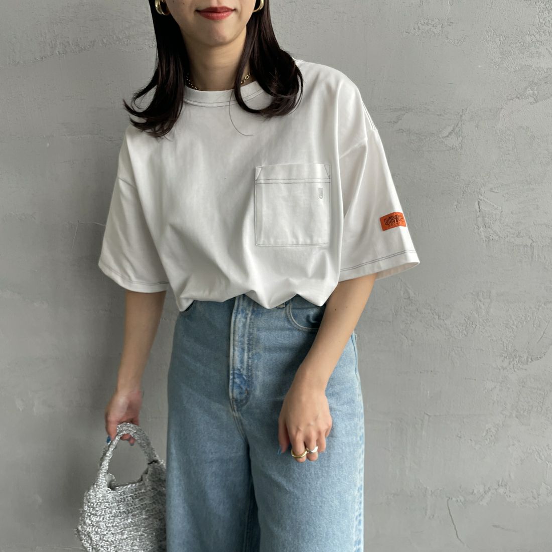 WHITE&&モデル身長：163cm　着用サイズ：F&&