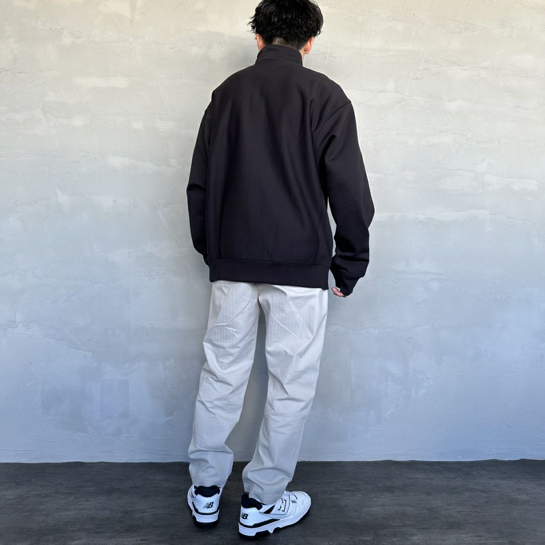 UNIVERSAL OVERALL [ユニバーサルオーバーオール] 別注 シェフパンツ [U2413601IN-JF] GRAY HB &&モデル身長：168cm 着用サイズ：M&&
