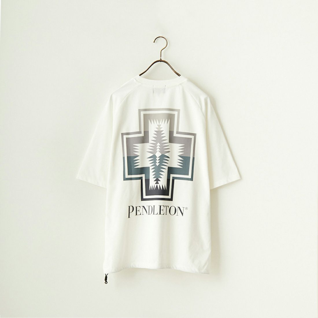 PENDLETON [ペンドルトン] 別注 ネイティブ柄バックプリント ショートスリーブTシャツ [4275-6218-JF] WHITE