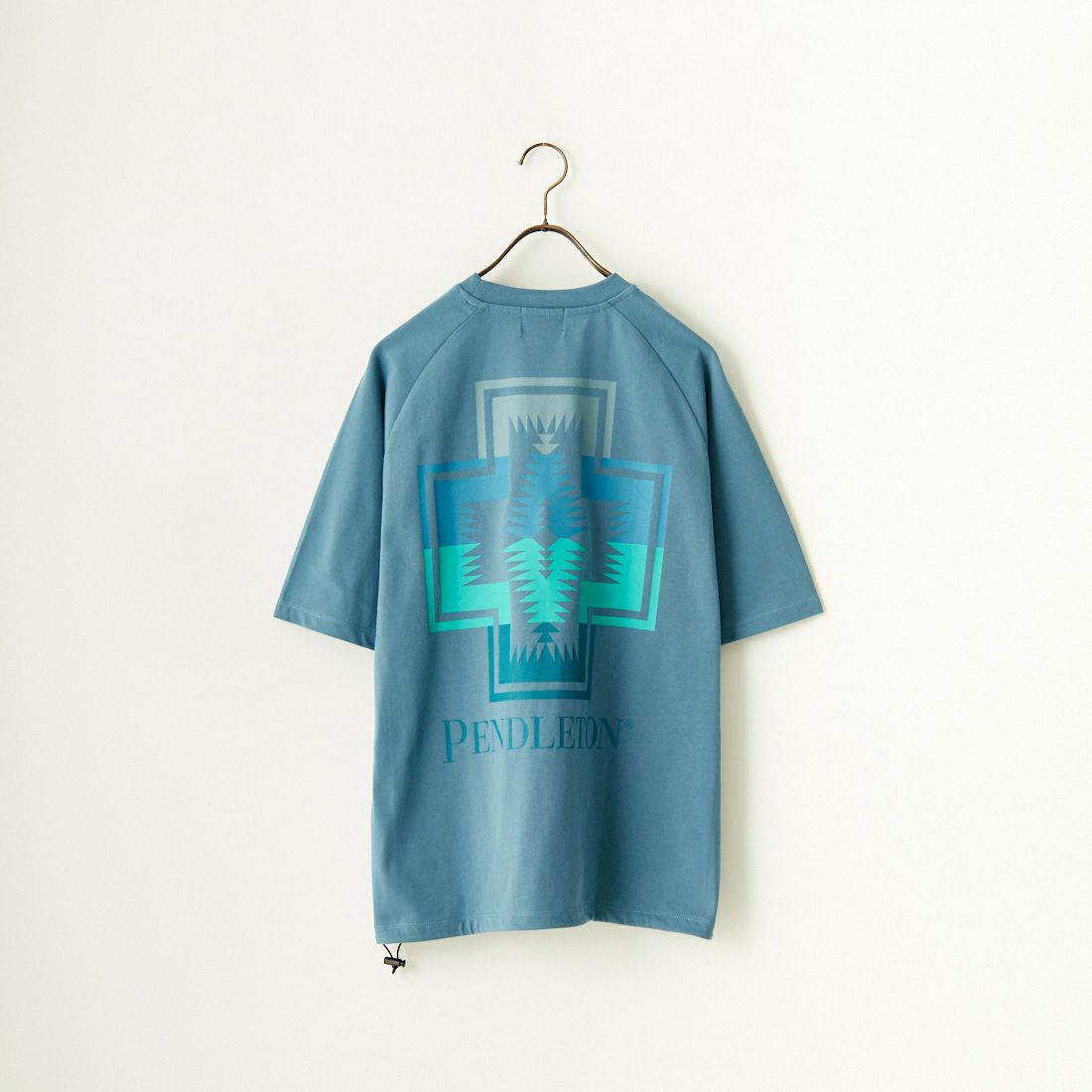 PENDLETON [ペンドルトン] 別注 ネイティブ柄バックプリント ショートスリーブTシャツ [4275-6218-JF] BLUE