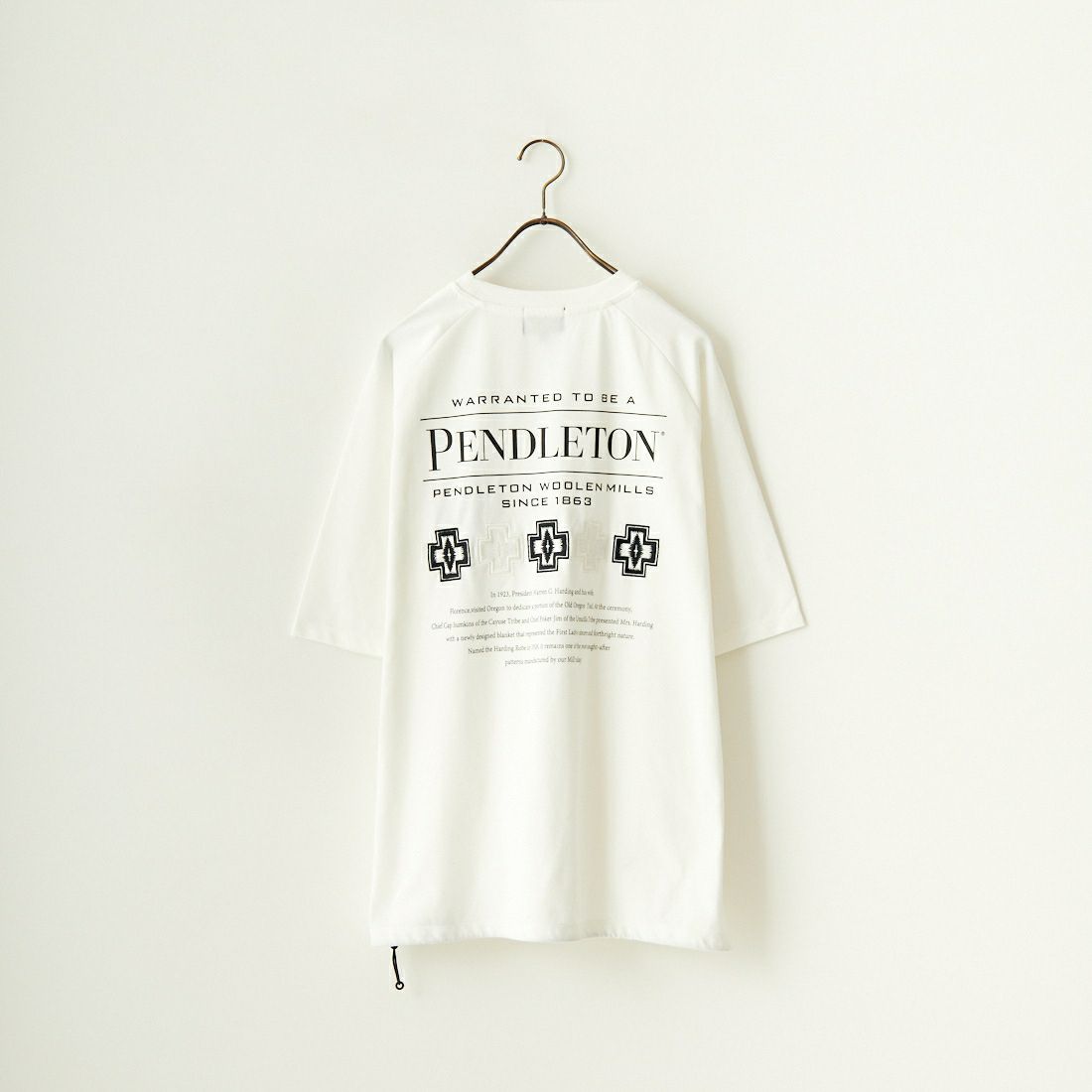 PENDLETON [ペンドルトン] 別注 ネイティブ柄バックプリント ショートスリーブTシャツ [4275-6218-JF] WHITE1