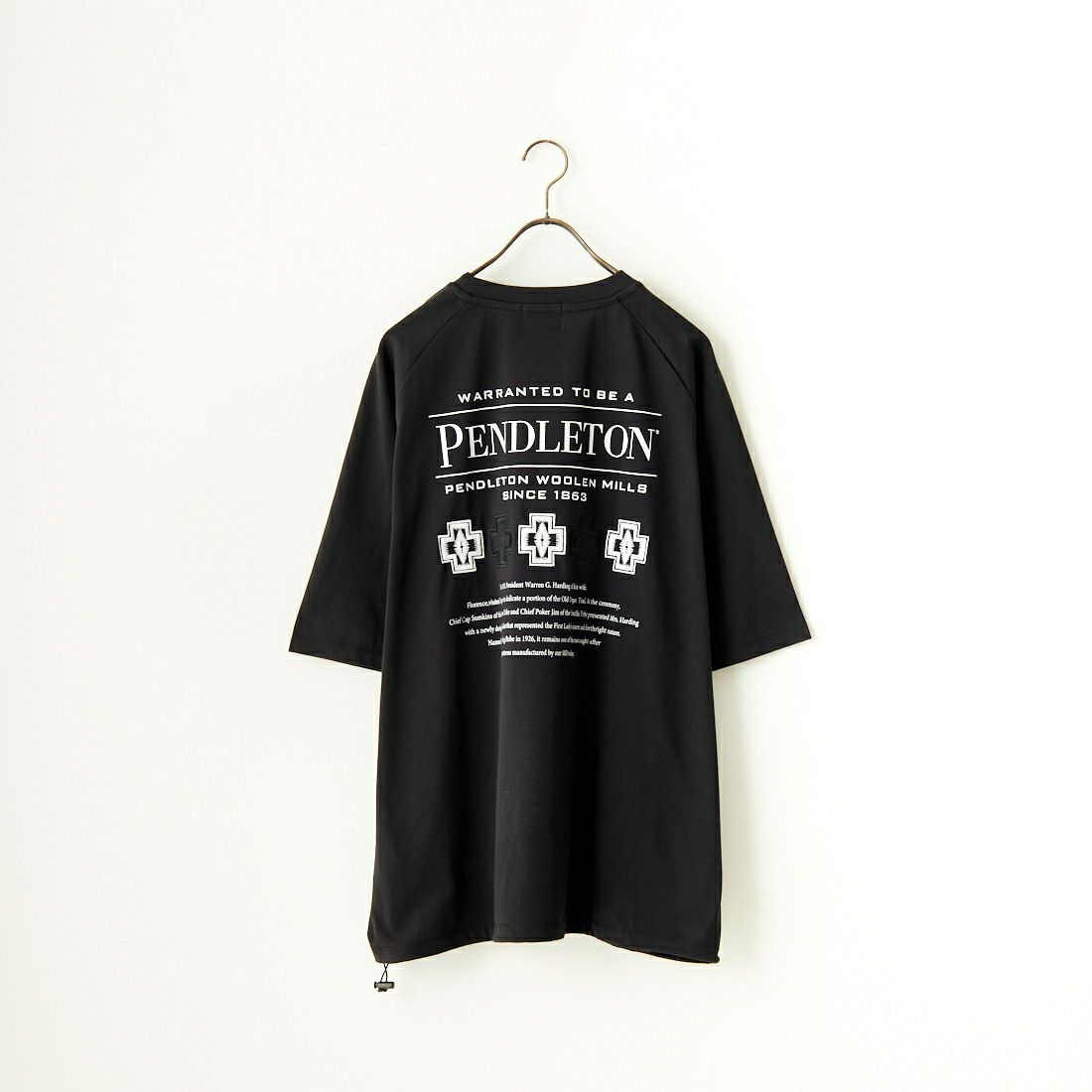 PENDLETON [ペンドルトン] 別注 ネイティブ柄バックプリント ショートスリーブTシャツ [4275-6218-JF] BLACK1