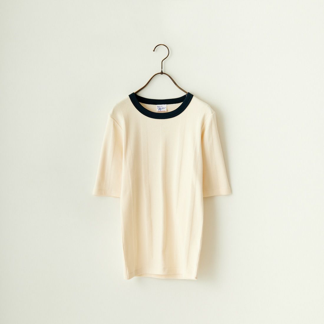 Robert P.Miller [ロバートピーミラー] 別注 5分袖クルーネックTシャツ [RM241-248IN-JF] IVORY
