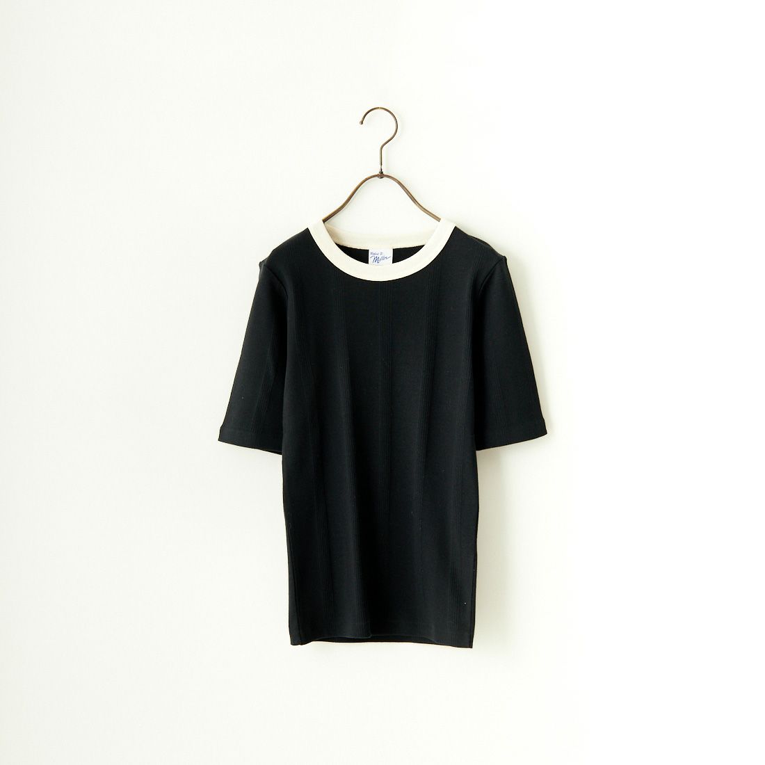 Robert P.Miller [ロバートピーミラー] 別注 5分袖クルーネックTシャツ [RM241-248IN-JF] BLACK