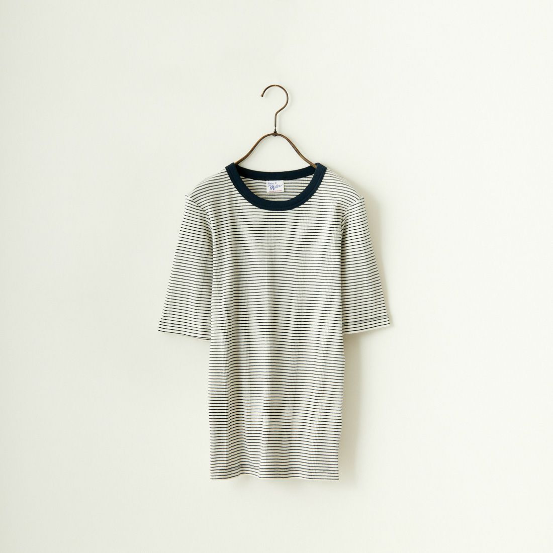 Robert P.Miller [ロバートピーミラー] 別注 5分袖クルーネックTシャツ [RM241-248IN-JF] NAVY