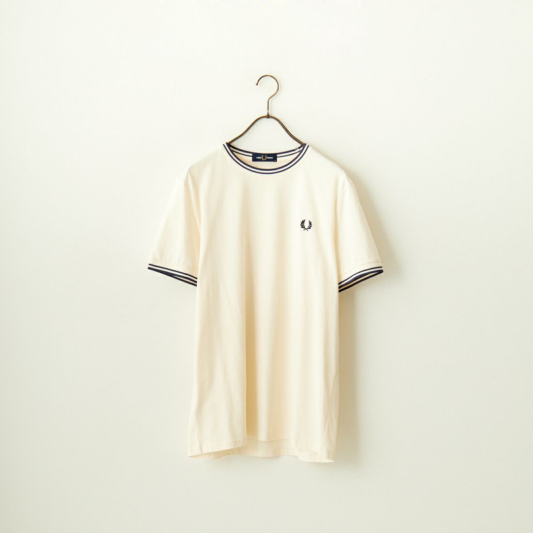 FRED PERRY [フレッドペリー] ツインティップTシャツ [M1588] Y24 ECRU/T
