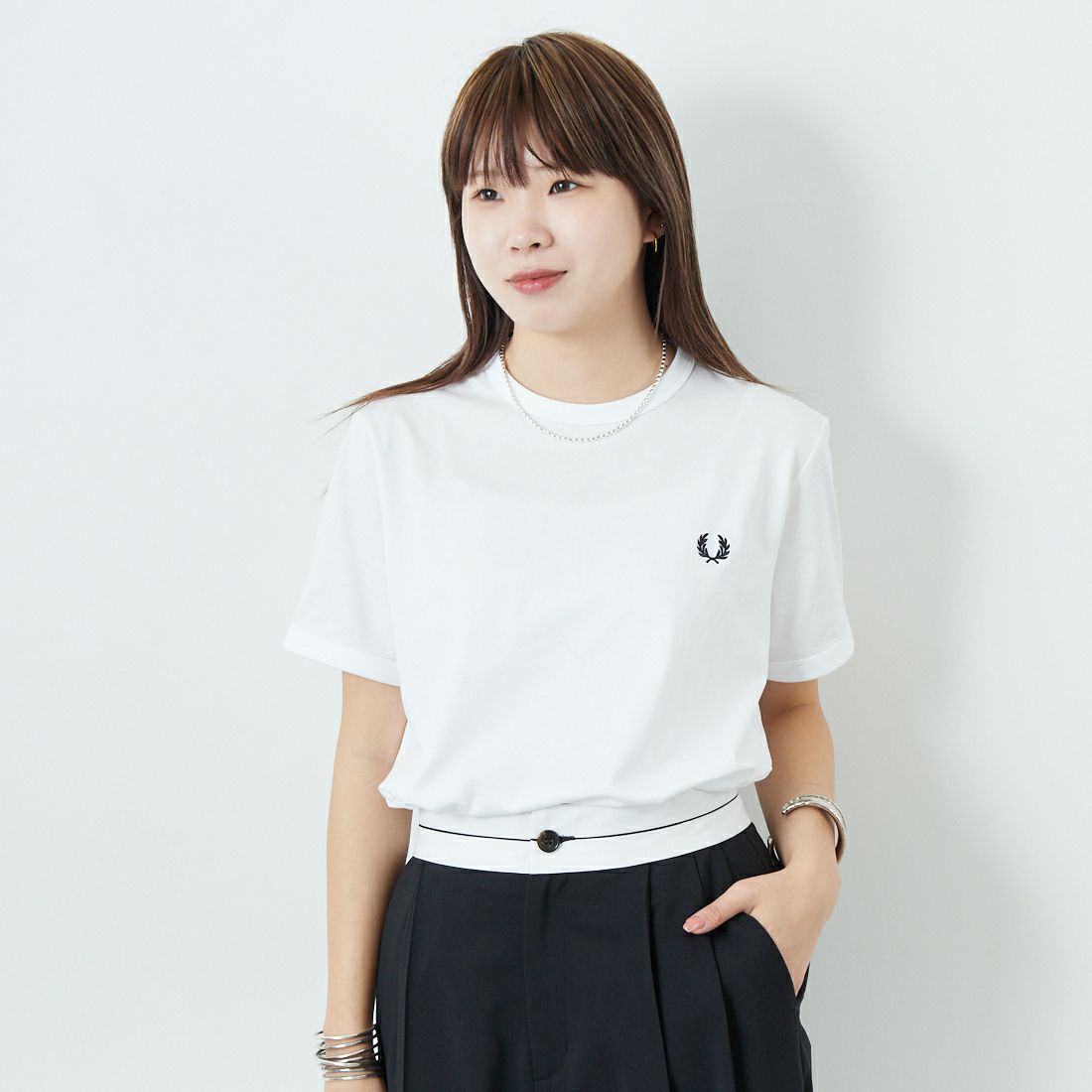 FRED PERRY [フレッドペリー] ワンポイントロゴ刺繍 ショート