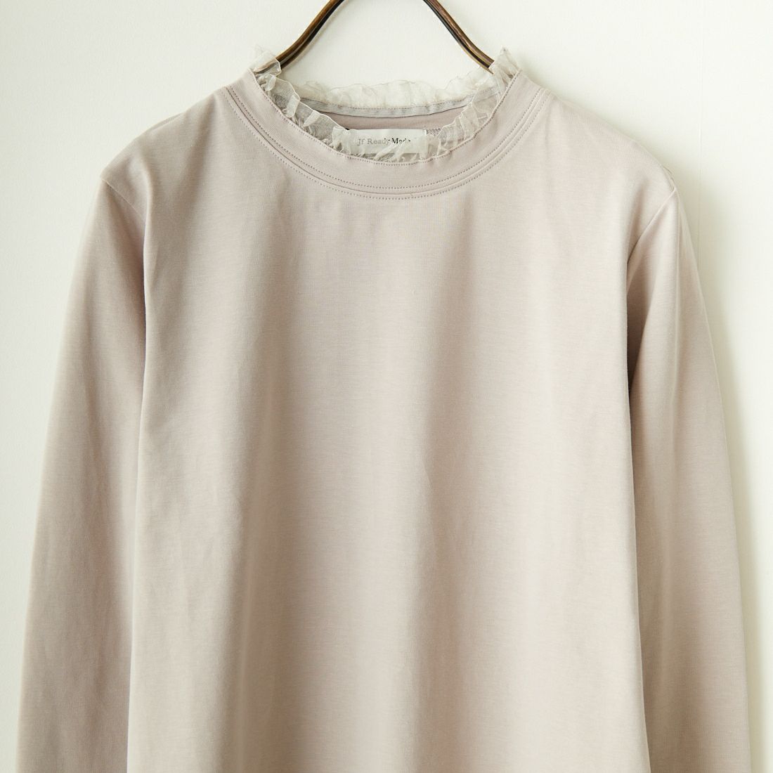 Jf Ready Made [ジェイエフレディメイド] ネックフリルTシャツ [2910108] 810 ﾗｲﾄｸﾞﾚ