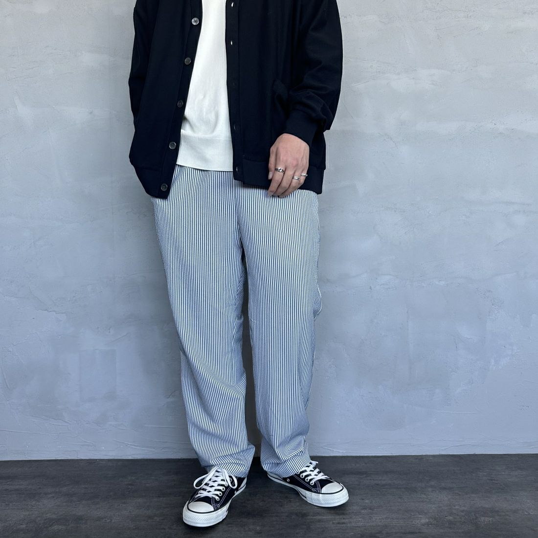 NVY ST SOC&&モデル身長：173cm 着用サイズ：L&&