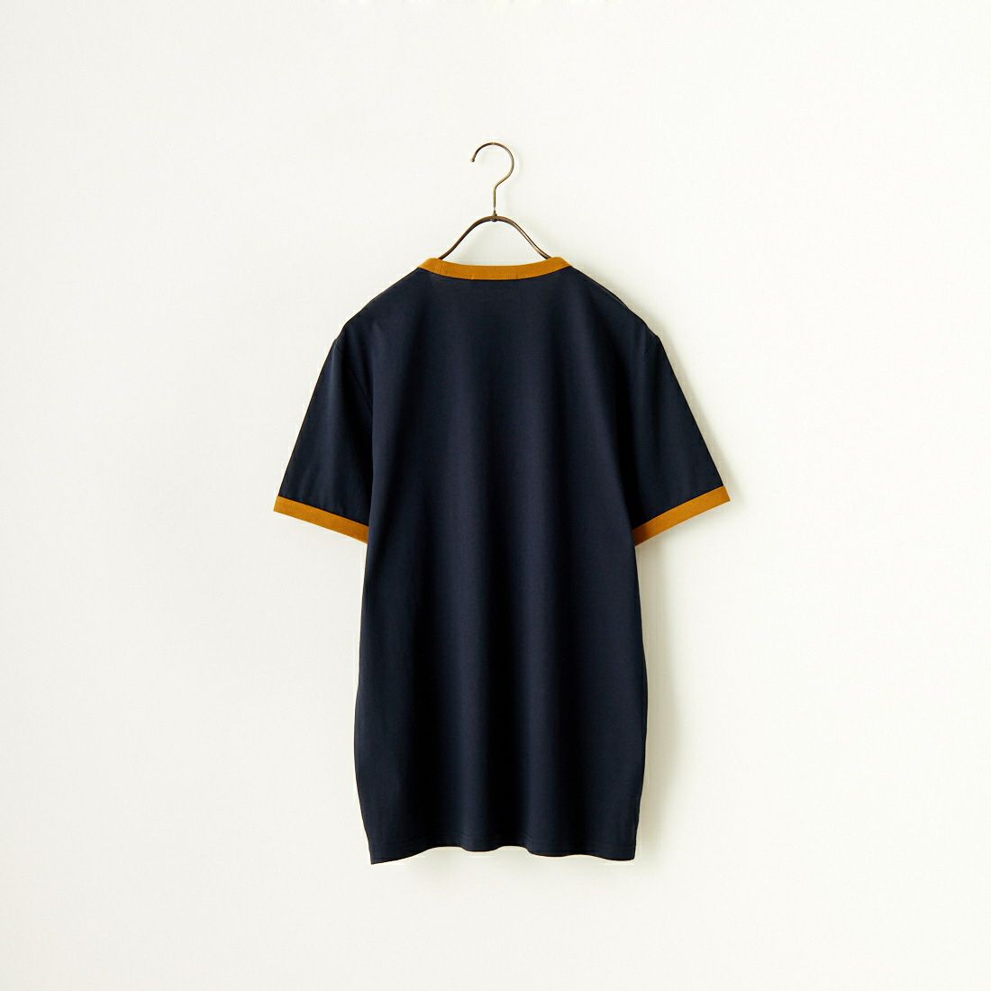 FRED PERRY [フレッドペリー] 別注 ワンポイントロゴ刺繍 ショートスリーブ リンガーTシャツ [M3519-JF] R63 NVY/DA