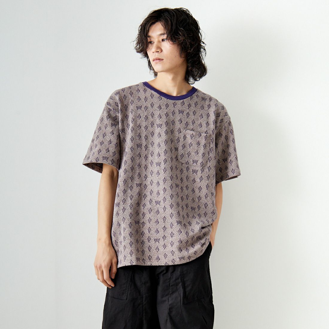 Needles [ニードルズ] パピヨン&フラワージャガードTシャツ [OT243 