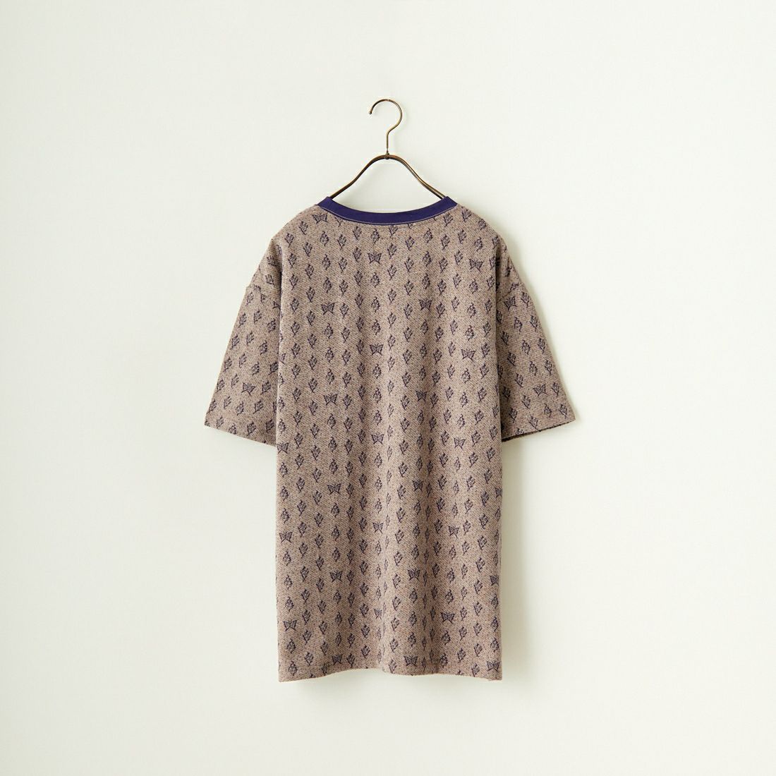 Needles [ニードルズ] パピヨン&フラワージャガードTシャツ [OT243] B GRY/PPL