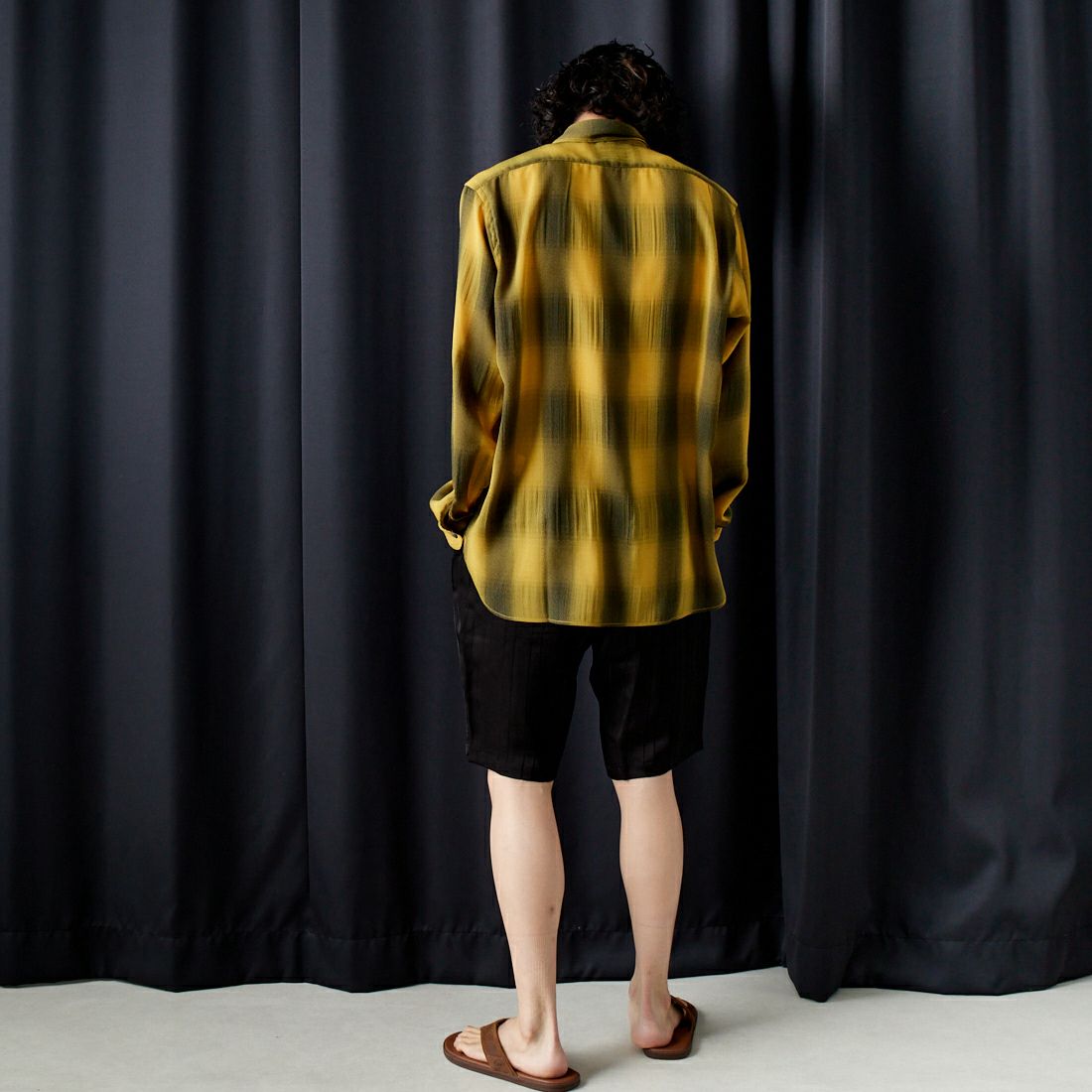 Needles [ニードルズ] ストリングカウボーイショーツ [OT203] C BLACK&&モデル身長：182cm 着用サイズ：M&&