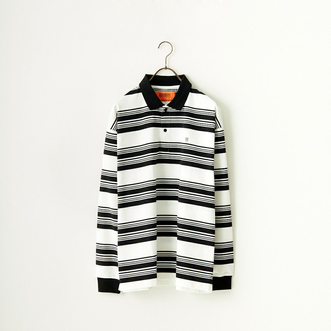 UNIVERSAL OVERALL [ユニバーサルオーバーオール] 別注 ロングスリーブ ボーダーポロシャツ [U2411284IN-JF] WHT BORDER