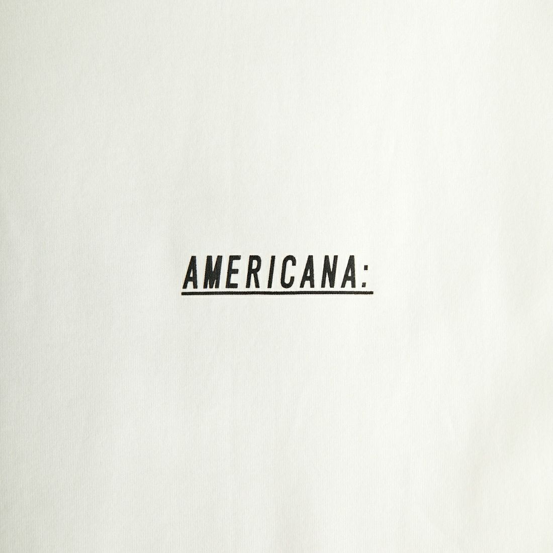 Americana × JEANS FACTORY [アメリカーナ × ジーンズファクトリー] 別注 ラウンドヘムバックプリントTシャツ [ASO-M-700-2-JF] ﾎﾜｲﾄ