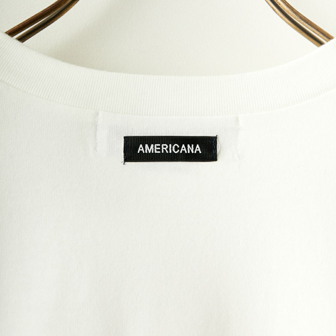 Americana × JEANS FACTORY [アメリカーナ × ジーンズファクトリー] 別注 ラウンドヘムバックプリントTシャツ [ASO-M-700-2-JF] ﾎﾜｲﾄ